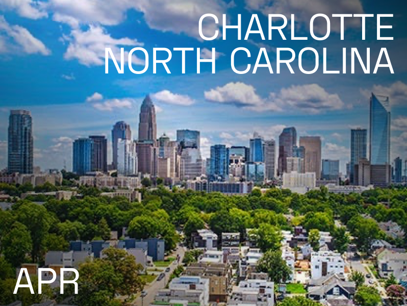 Charlotte, North Carolina skyline. AfroTech hosts happy hours in the area for Black and other minority tech leaders, recruiters, and job seekers. If you are interested in tech networking events, join an AfroTech Happy Hour.